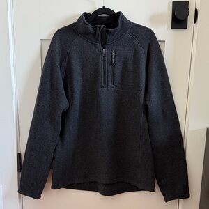 Smartwool Men's Charcoal Quarter-Zip Wool Sweater